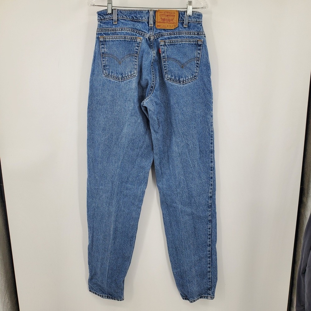 Levis 560 Vintage 90s Loose Fit Tapered Leg Jeans Mens 31x36 Made in USA Blue - Picture 2 of 10